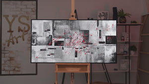 Acrylic painting "Courage" modern wall decoration with frame