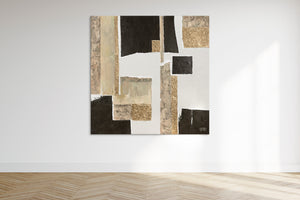 Hand made modern acrylic painting "Character" 40x40 inch