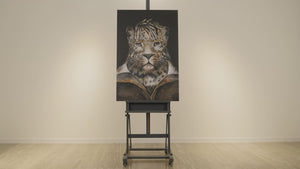 Modern art painting animals "Temperament" 48x32 inch