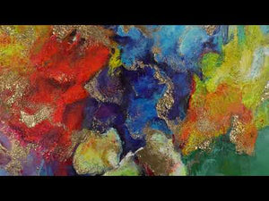 Abstract pictures "Lively Bouquet" with frame living room pictures