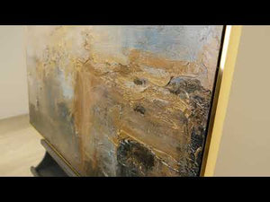Elegant Hand-Painted Canvas „Shine & Elegance“ – Gold Accented Wall Art