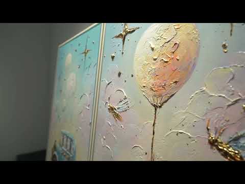 Hand-Painted Canvas Wall Art – Vintage Car Triptych for Kids Room Decor