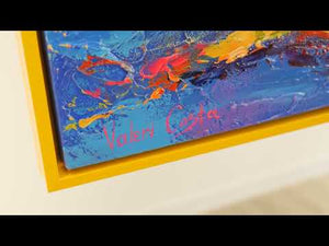 Abstract Seascape Painting "Meer Mirage" – Colorful Sunset Ocean Art on Canvas