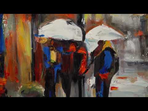 Painting for living room with frame "Urban atmosphere"