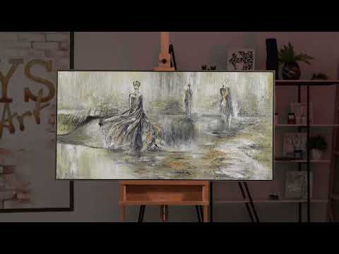 Painting Modern Abstract "Fashion Show" Hand-painted art on canvas