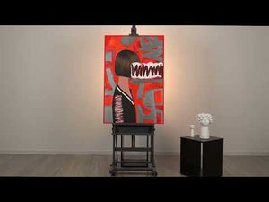 Modern wall painting with frame "Abstract Emotion"