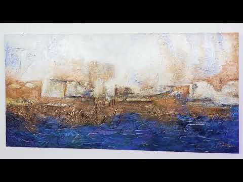 Artwork for living room with frame "Ultramarine"