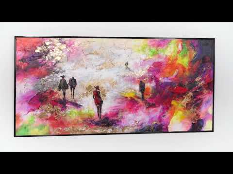 Handgemaltes Gemälde „Frühlingskühle“ – Strukturierte Acrylkunst auf Leinwand