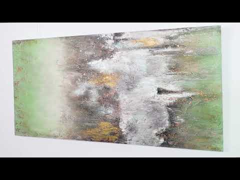 Abstract texture canvas painting "Calm before the storm"