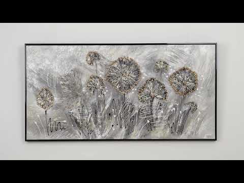 Modern floral painting with frame "Spring flowers"