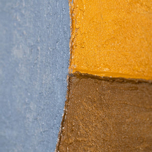 Reliefdetail Acrylmalerei gelb braun modern
