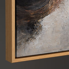 Reliefdetail Wandkunst Schwarz Gold modern