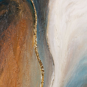 Reliefmalerei mit metallischem Effekt