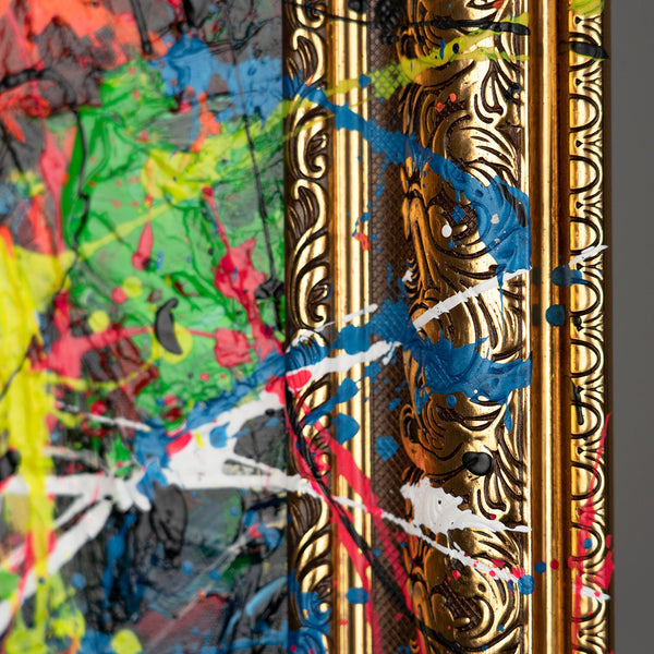 Struktur Acrylmalerei Nahaufnahme Farben Relief Detail