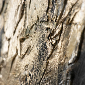 Acryltextur mit Glanz | modernes Gemälde in Gold und Schwarz