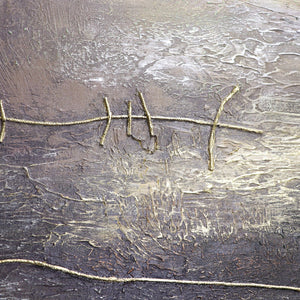 Strukturmalerei Gold Violett Acryl Detail Nahaufnahme