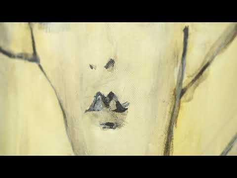 Handgemaltes Acrylbild „Amsterdam“ – Abstrakte Frau auf Leinwand